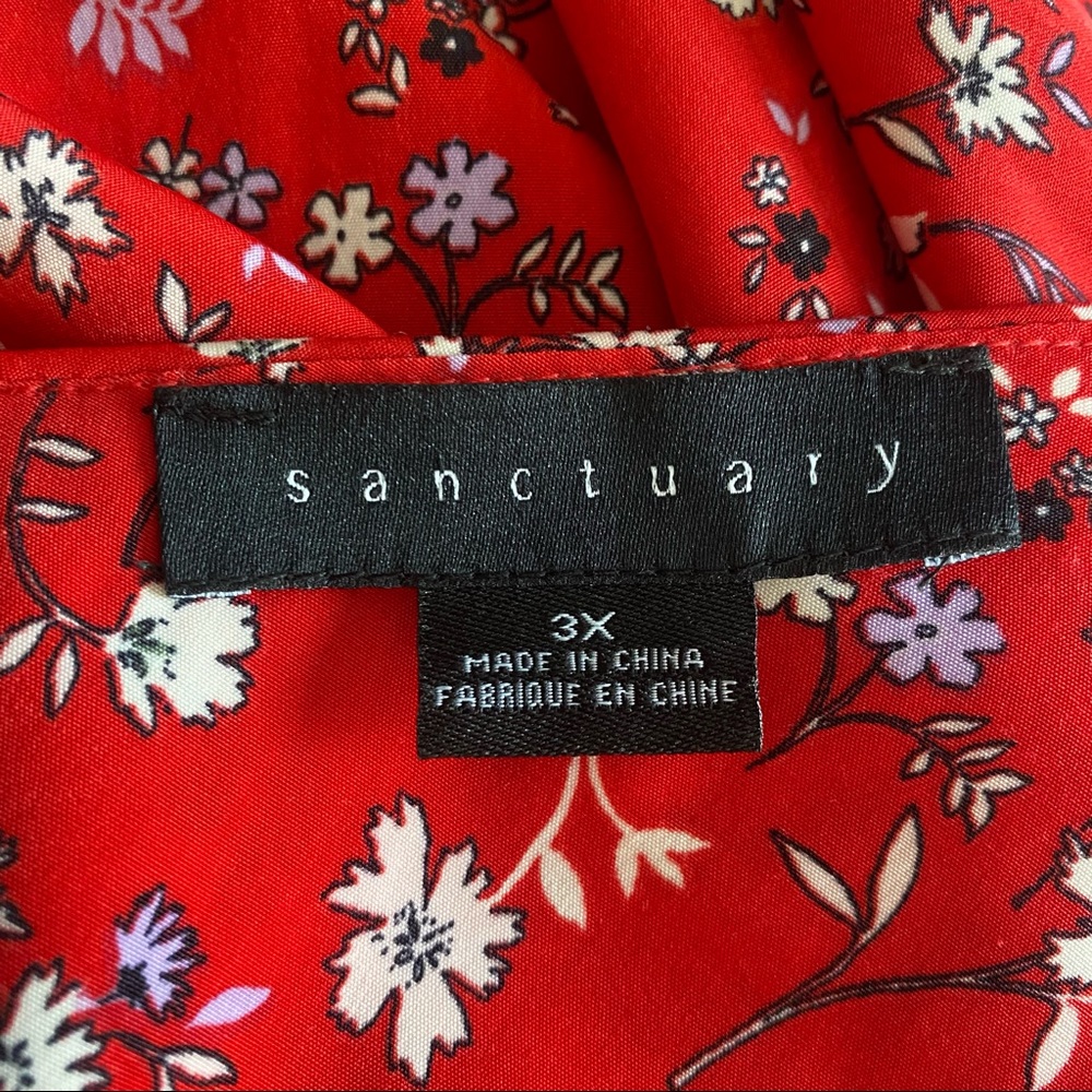 Sanctuary Wrap Patterned Mini Dress, Sz 3X - Picture 4 of 6